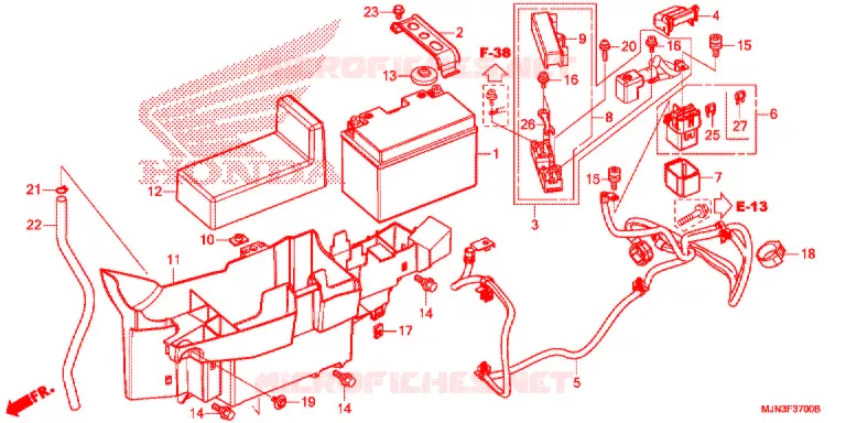 TOOLS - BATTERY BOX Honda MOTO 1300 CTX 2016  CTX1300AG