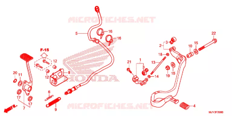 PEDAL Honda MOTO 1300 CTX 2016  CTX1300AG