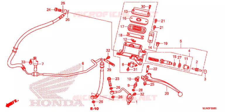 REAR BRAKE MASTER CYLINDER Honda MOTO 1300 CTX 2016  CTX1300AG