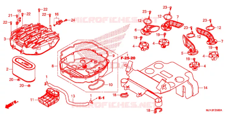 FRONT COVER - AIR CLEANER Honda MOTO 1300 CTX 2016  CTX1300AG