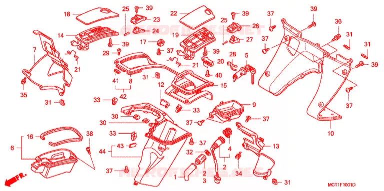 LEG SHIELD (FJS4003/4 FJS6003/4) Honda SCOOTER 400 SILVERWING 2004  FJS400D4