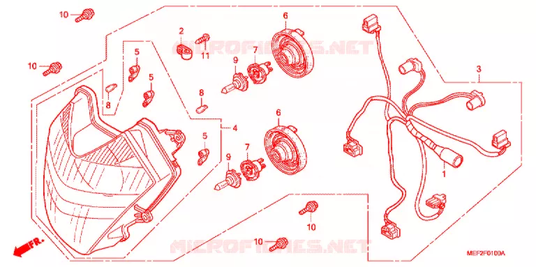 HEADLIGHT (FJS400L5/7) Honda SCOOTER 400 SILVERWING 2007  FJS400L5