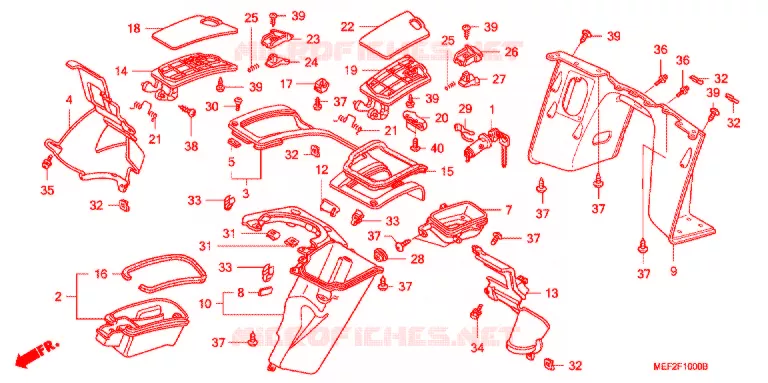 LEG SHIELD (FJS400L5/7) Honda SCOOTER 400 SILVERWING 2008  FJS400L5