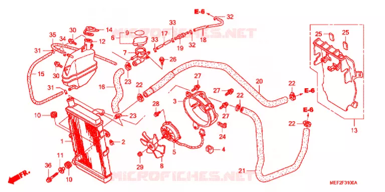 RADIATOR (FJS400L5/7) Honda SCOOTER 400 SILVERWING 2008  FJS400L5