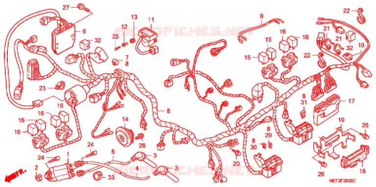 WIRE HARNESS (FJS400L5/7) Honda SCOOTER 400 SILVERWING 2007  FJS400L5