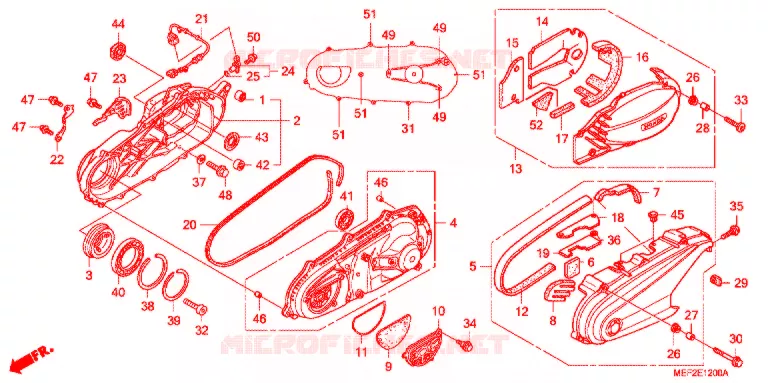 SWINGARM - CHAIN CASE Honda SCOOTER 400 SILVERWING 2011  FJS400L9_J