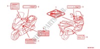 CAUTION LABEL (FJS600A/D9) for Honda SILVER WING 600 GT ABS 2011