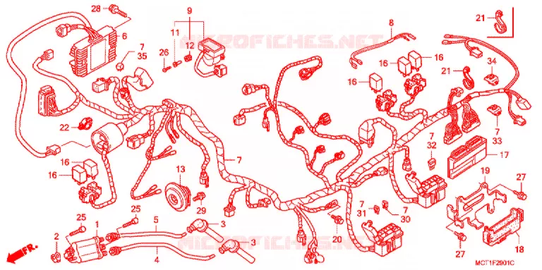 WIRE HARNESS (FJS4003/4 FJS6003/4) Honda SCOOTER 600 SILVERWING 2004  FJS600D4