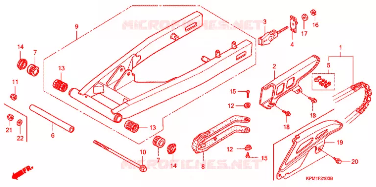 SWINGARM - CHAIN CASE Honda MOTO 223 FTR 2017  FTR2238
