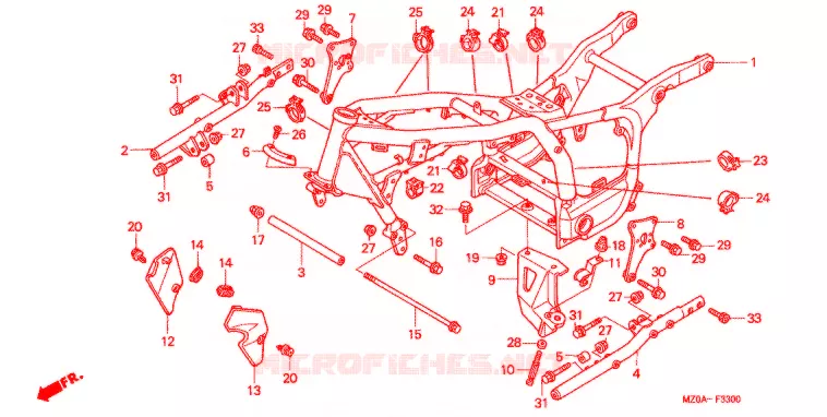 FRAME Honda MOTO 1500 GOLD-WING 2003  GL1500CD3