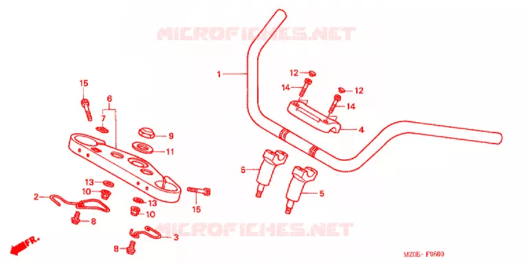 HANDLE PIPE/TOP BRIDGE (2) Honda MOTO 1500 GOLD-WING 2003  GL1500CD3