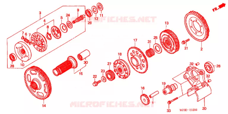 PRIMARY DRIVE GEAR Honda MOTO 1500 GOLD-WING 2003  GL1500CD3