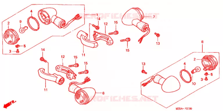 INDICATOR (2) Honda MOTO 1500 GOLD-WING 2003  GL1500CD3