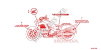 STICKERS for Honda GOLD WING 1800 F6C VALKYRIE RED 2015