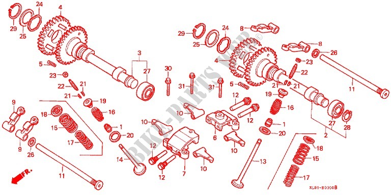 CAMSHAFT for Honda GB 250 CLUBMAN Without speed warning light 1994