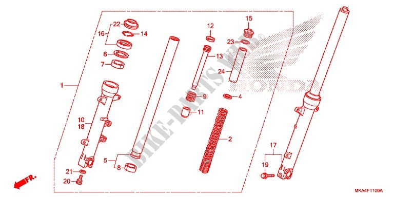 FRONT FORK for Honda NC 750 X ABS 2016