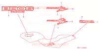 STICKERS for Honda NT 650 BROS TYPE II 1989