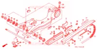 SWINGARM   CHAIN CASE for Honda NT 650 BROS TYPE II 1989