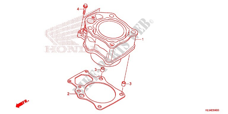 CYLINDER for Honda PIONEER 500 M2 CAMO 2016