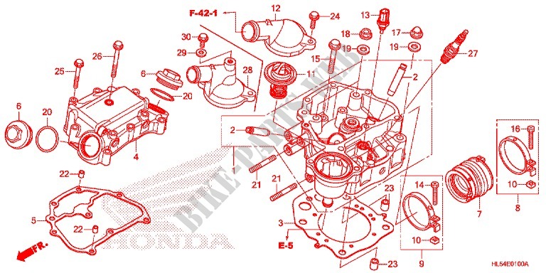 CYLINDER   HEAD for Honda PIONEER 500 M2 CAMO 2016