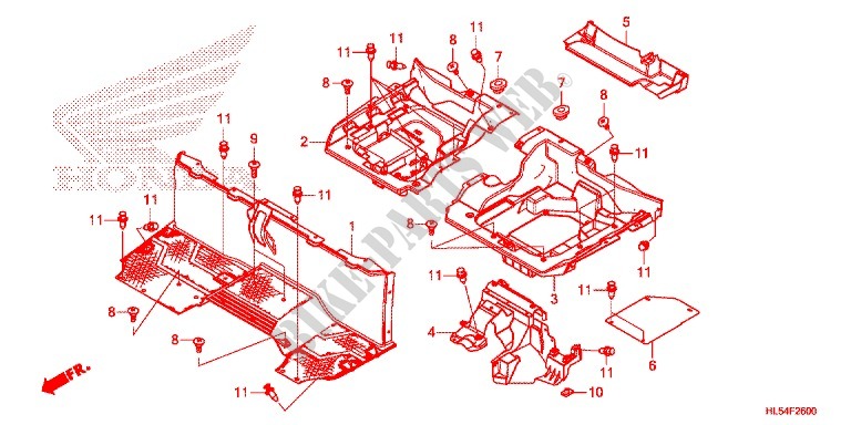UNDER SEAT BODYWORK for Honda PIONEER 500 M2 CAMO 2016