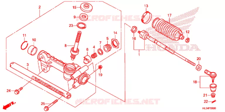 STEERING RACK - TIE ROD Honda ATV 700 PIONEER 2014  SXS700E