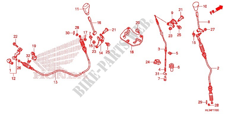 GEAR LEVER for Honda PIONEER 700 M4 2014