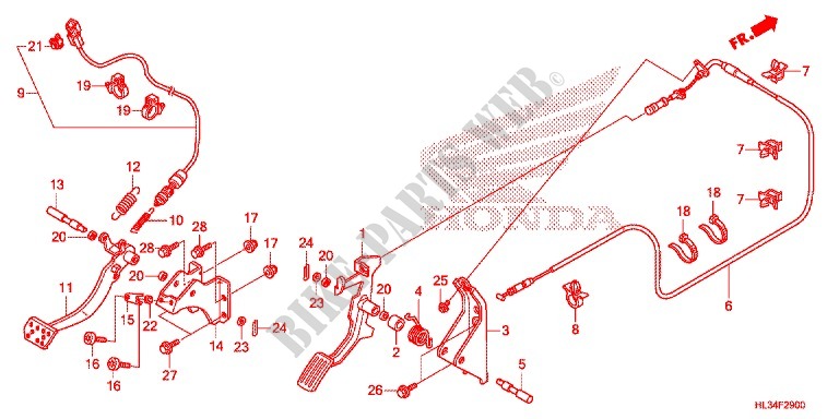 PEDAL for Honda PIONEER 700 M4 2014