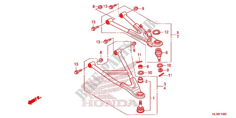 FRONT SUSPENSION ARM for Honda PIONEER 700 M4 CAMO 2016