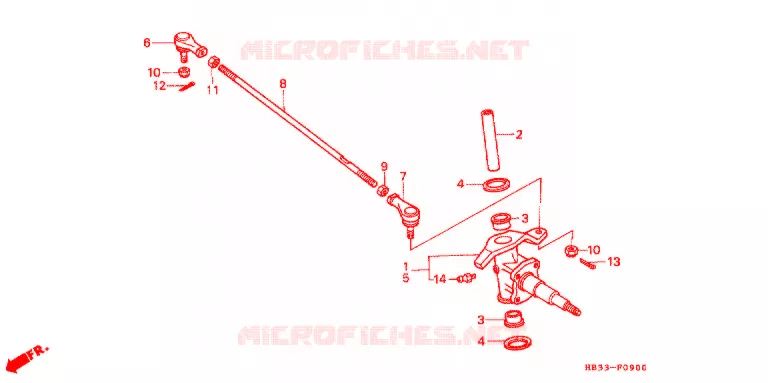KNUCKLE - TIE ROD Honda ATV 200 FOURTRAX 1987  TRX200SXH