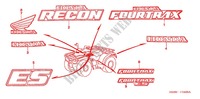 STICKERS for Honda TRX 250 FOURTRAX RECON Electric Shift 2003