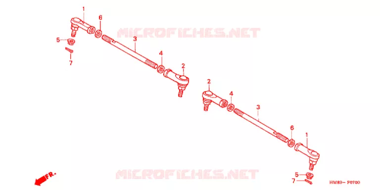 TIE ROD Honda ATV 250 FOURTRAX 2003  TRX250TE3