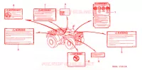 CAUTION LABEL (1) for Honda TRX 250 FOURTRAX RECON Electric Shift 2004