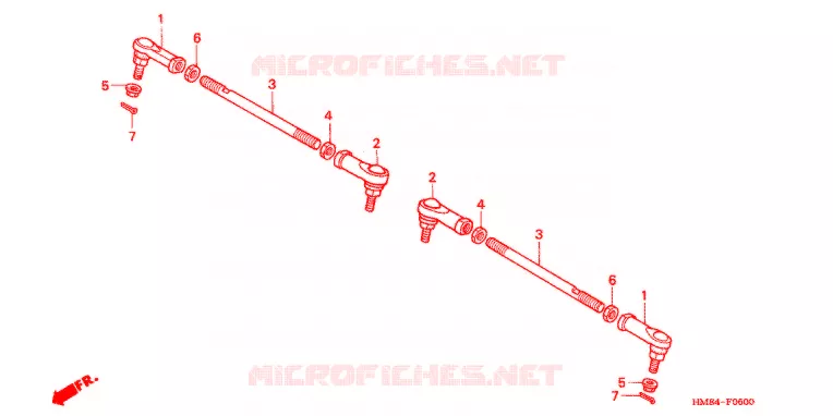 TIE ROD Honda ATV 250 FOURTRAX 2004  TRX250TE4