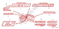 STICKERS for Honda TRX 250 FOURTRAX RECON Electric Shift 2004