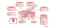 CAUTION LABEL (1) for Honda TRX 250 FOURTRAX RECON Standard 2010