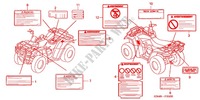 CAUTION LABEL (1) for Honda FOURTRAX 350 RANCHER 4X2 2004