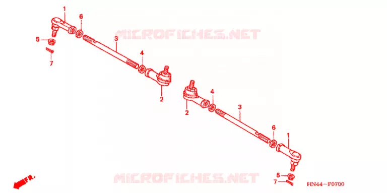 TIE ROD Honda ATV 350 FOURTRAX 2005  TRX350TM4