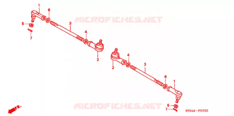 TIE ROD Honda ATV 350 FOURTRAX 2004  TRX350TM4