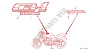 STICKERS (1) for Honda CB 400 F CB1 With Speed warning light 1989