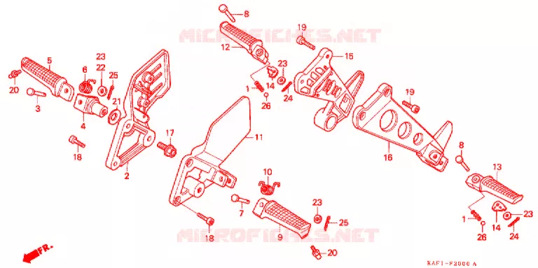 PEDAL Honda MOTO 400 CB 1991  CB400FM