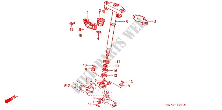 STEERING SHAFT for Honda FOURTRAX 400 RANCHER AT 2004