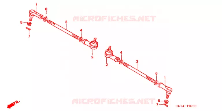 TIE ROD Honda ATV 400 FOURTRAX 2004  TRX400FGA4