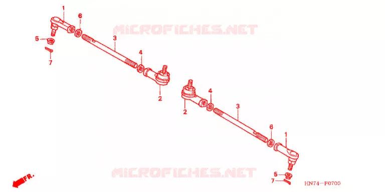 TIE ROD Honda ATV 400 FOURTRAX 2007  TRX400FGA7