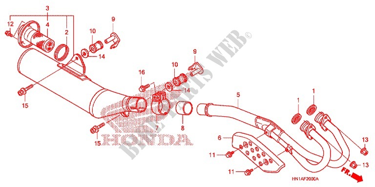 EXHAUST MUFFLER (2) for Honda SPORTRAX TRX 400 X 2009