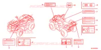 CAUTION LABEL (1) for Honda FOURTRAX 420 RANCHER 4X4 AT DCT IRS 2016