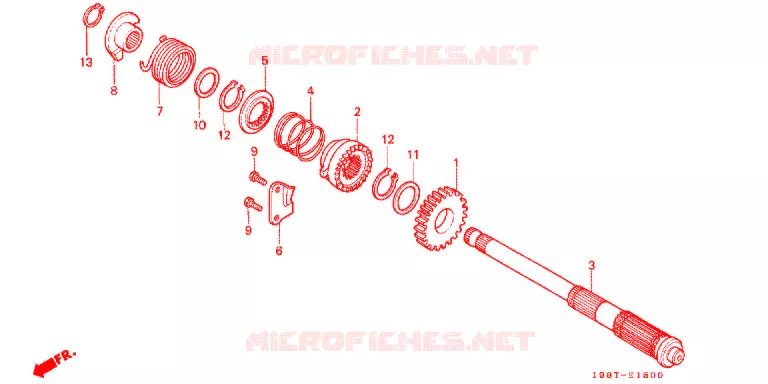 KICKSTARTER AXLE Honda MOTO 90 CD 1996  CD90ST