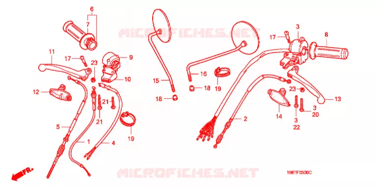 SWITCH -  CABLES - LEVERS - GRIPS Honda MOTO 90 CD 1996  CD90ST
