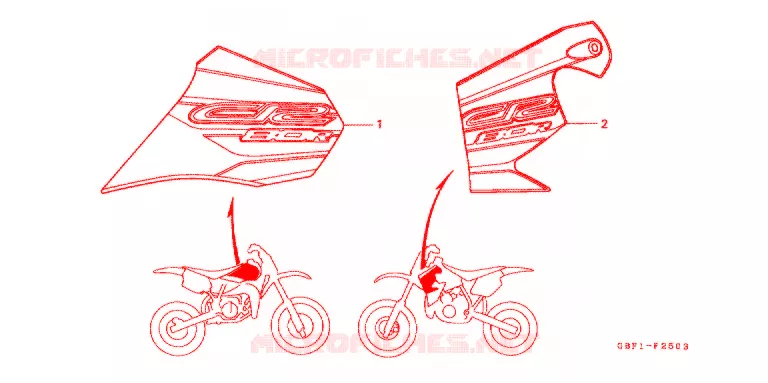 STICKERS Honda MOTO 80 CR 1999  CR80RBX