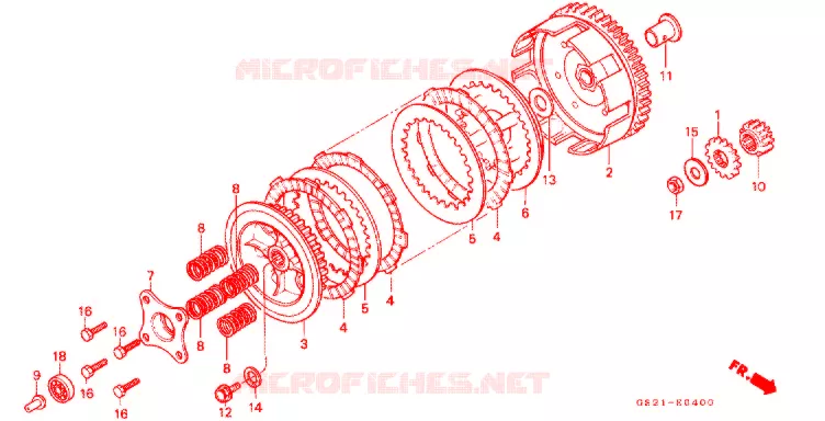 STARTER MOTOR CLUTCH Honda MOTO 80 CR 1990  CR80RL
